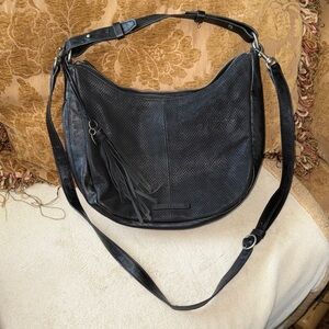 Lucky Brand 2 Way Purse with Detachable Shoulder Strap & Fringe Lucky Keychain